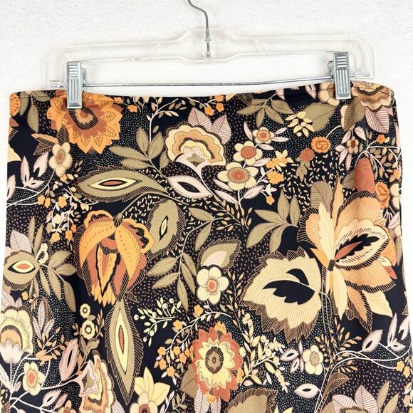 Vintage Y2K 90's Whimsigoth Dark Fairy Floral Pull On Midi/Maxi Skirt By AGB - M - Picture 5 of 13